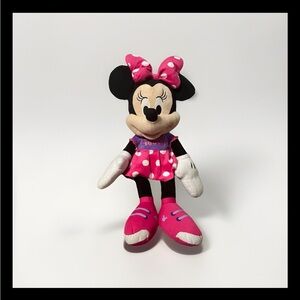 Disney Minnie Mouse Stuffed Animal Pink and Black